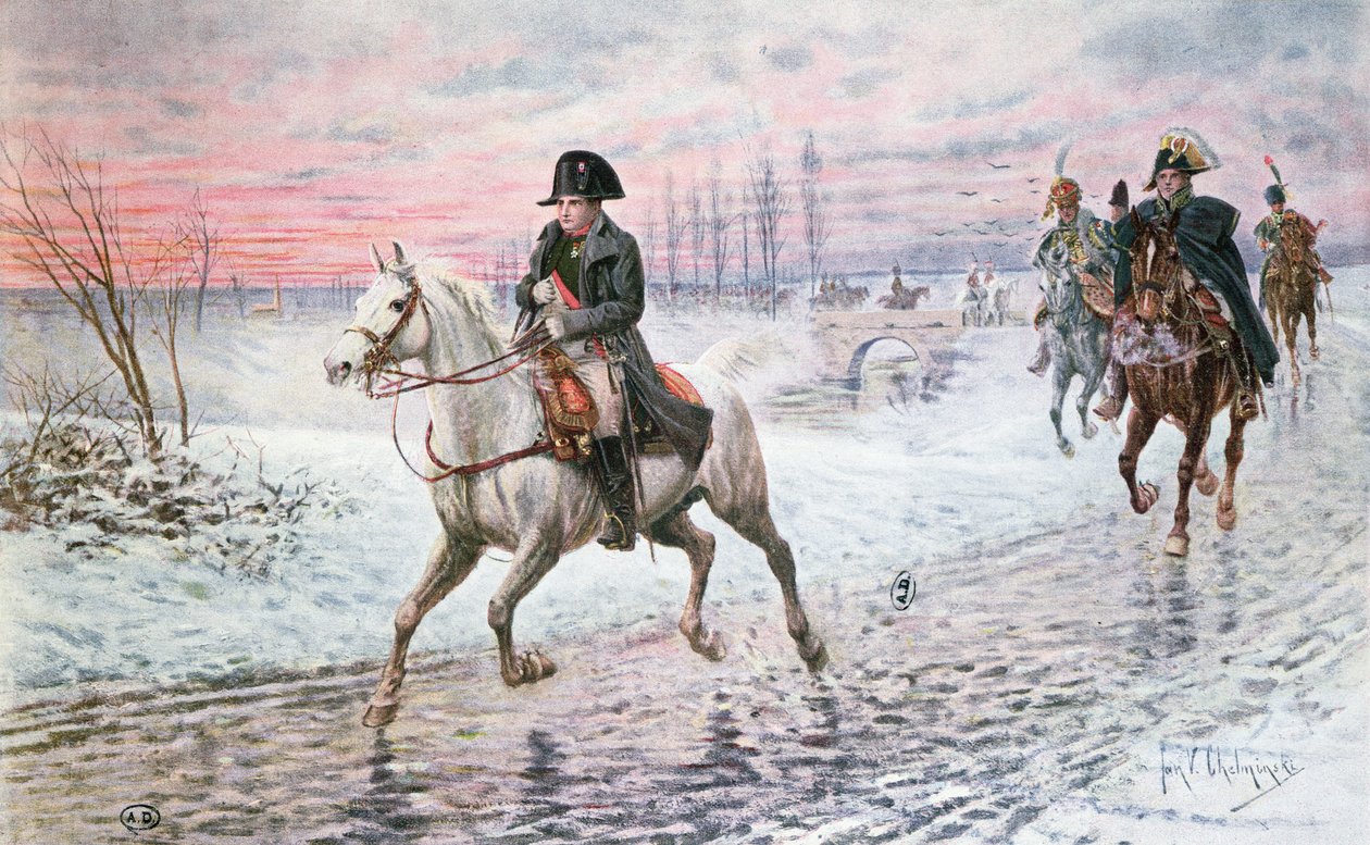拿破仑于1812年从莫斯科撤退 作者 扬·范·切尔敏斯基