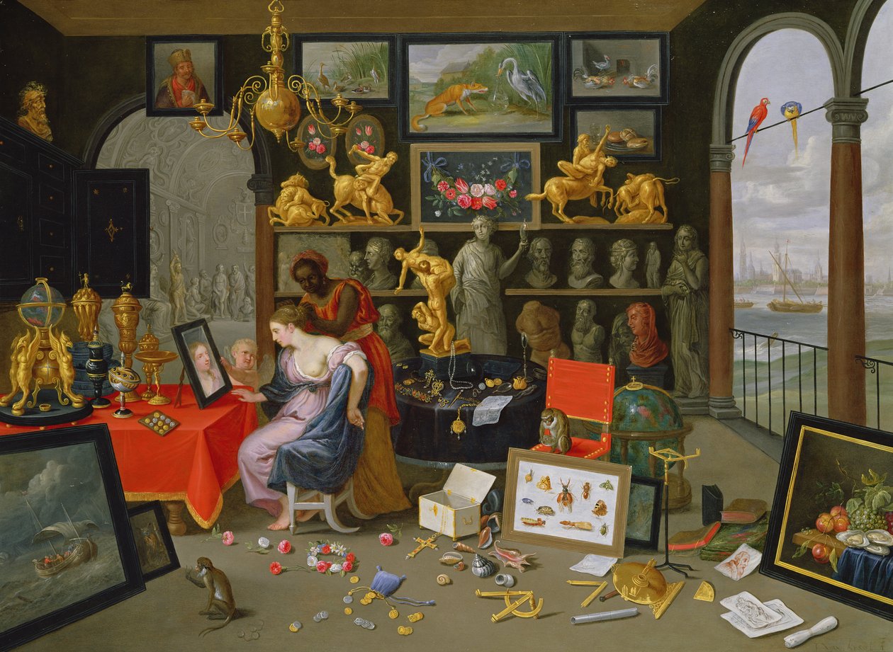 金星在她的厕所 作者 扬·范·凯塞尔（Jan van Kessel）