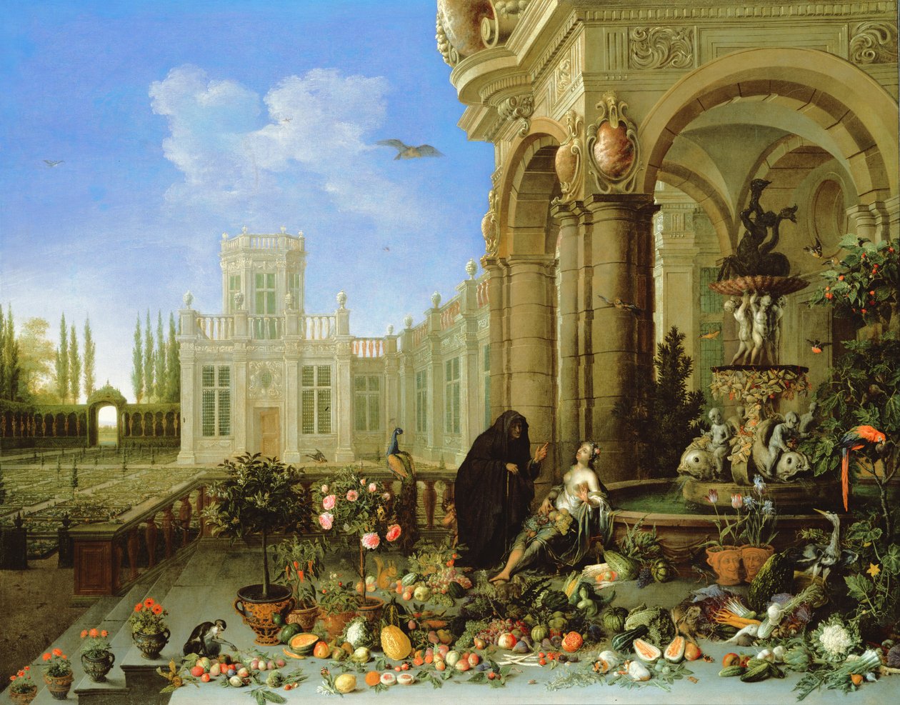 Vertumnus和Pomona 作者 扬·范·凯塞尔（Jan van Kessel）