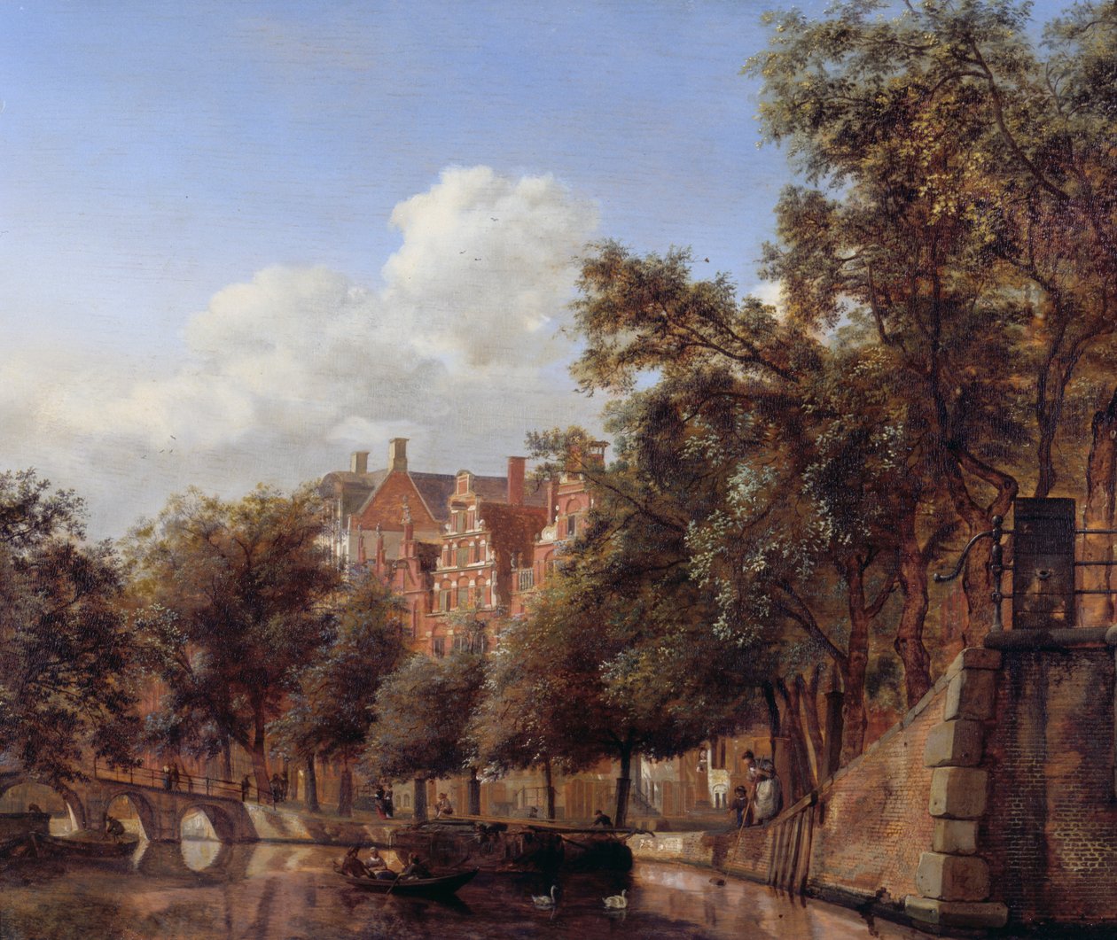 Herengracht，阿姆斯特丹的看法 作者 扬·范德·海登