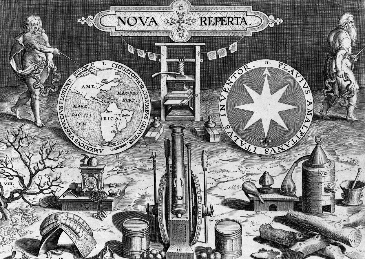 “新星Reperta”的主题，由Theodor Galle雕刻，电影号为1580-1605 作者 扬·范德·斯特雷特