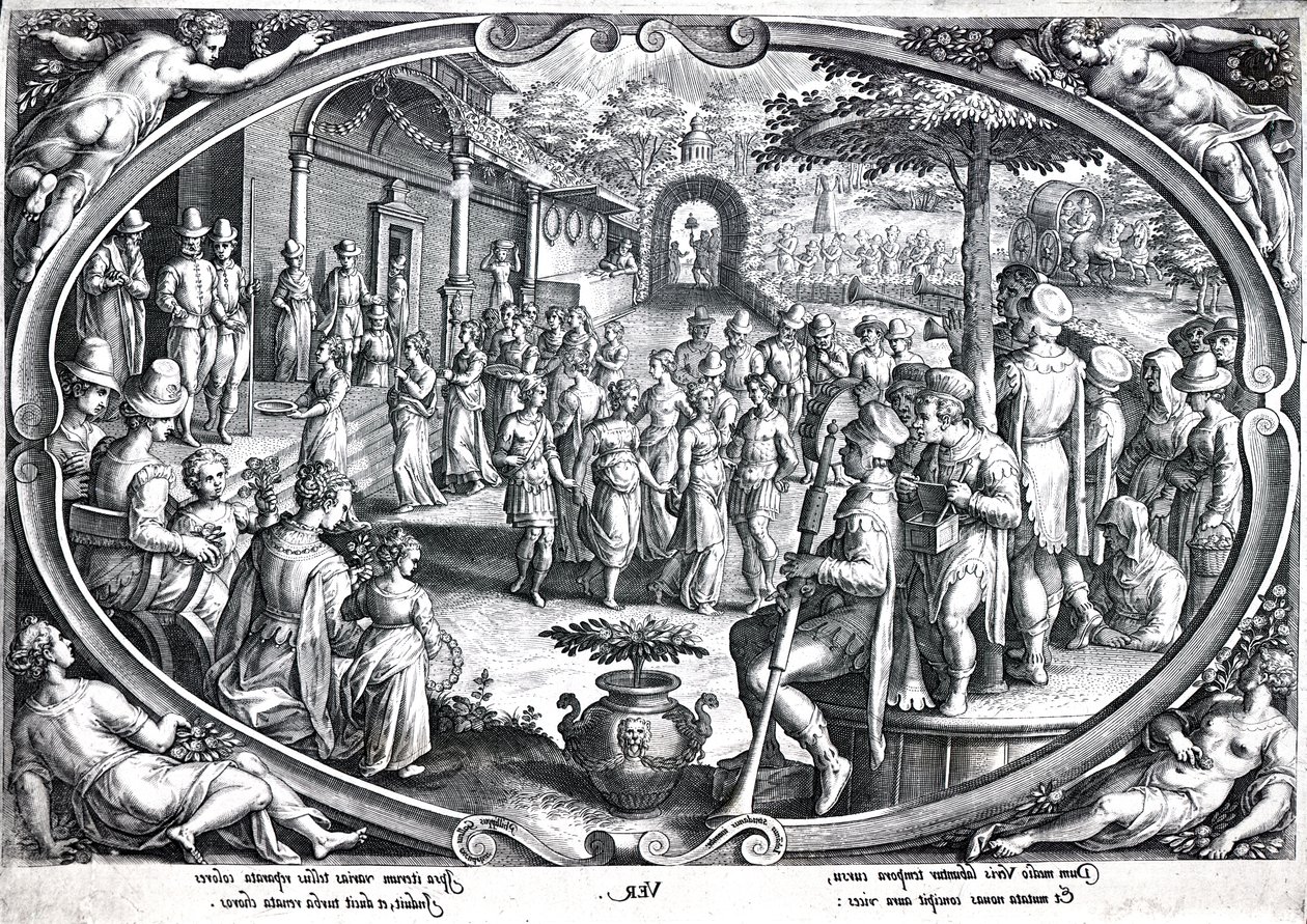 Ver，由Philip Galle雕刻，1580年 作者 扬·范德·斯特雷特