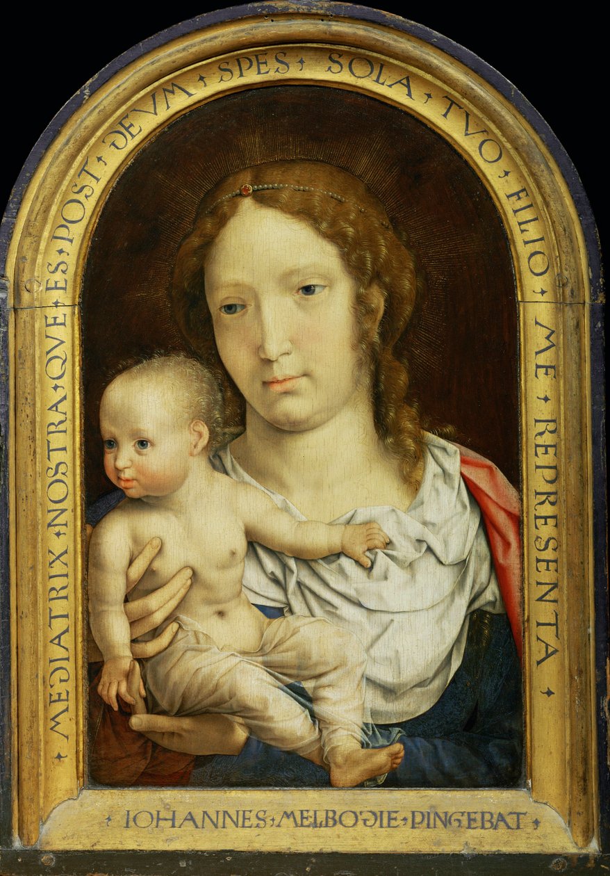卡龙德莱特双联画圣母与圣婴 作者 扬 (c.1472-c.1533) 戈萨尔