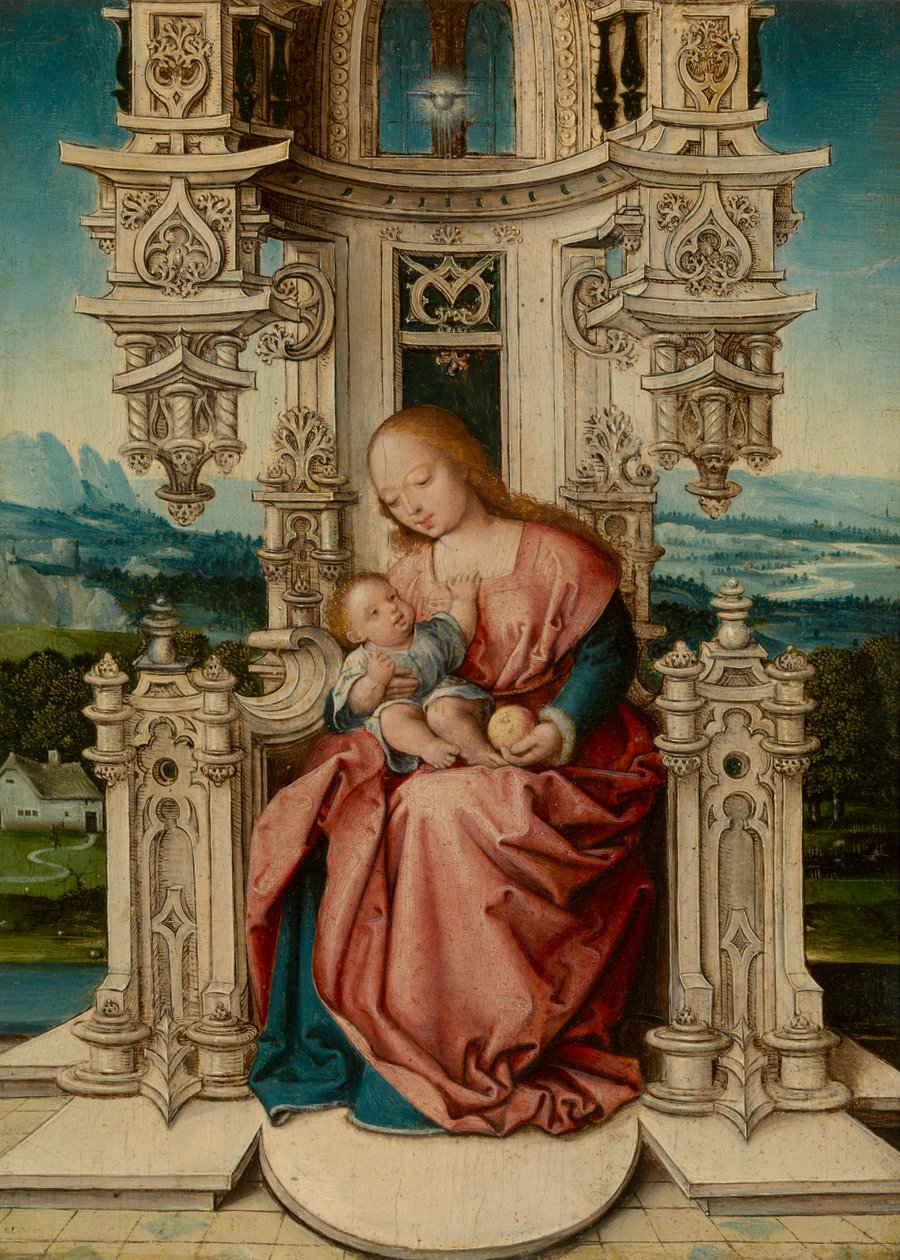 麦当娜（面板油画） 作者 一月（c.1472-c.1533）戈萨尔