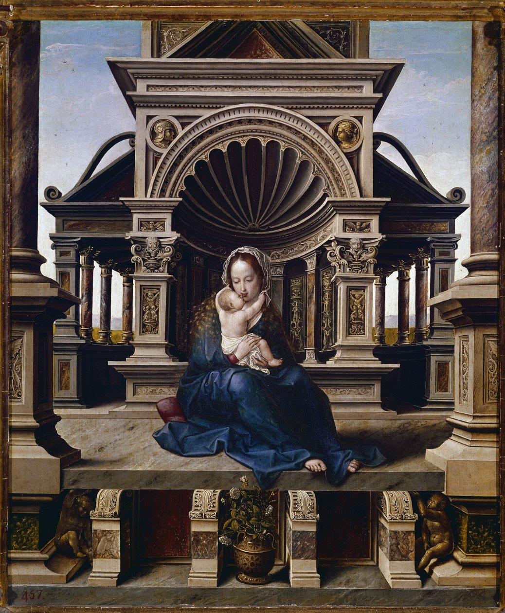 卢湾圣母》（油画，约1520年）。 作者 一月（c.1472-c.1533）戈萨尔特