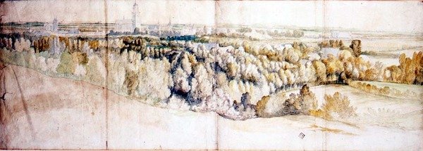 从东边看阿纳姆（铅笔和水彩） 作者 Jan (圈) Siberechts