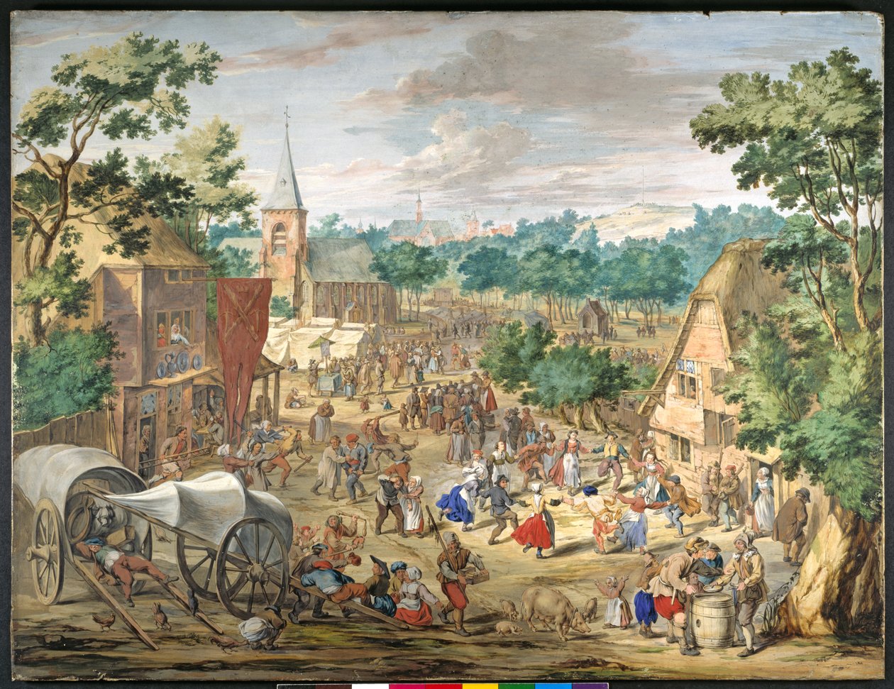 A Kermesse（纸上水粉画 作者 扬（勃鲁盖尔的追随者）