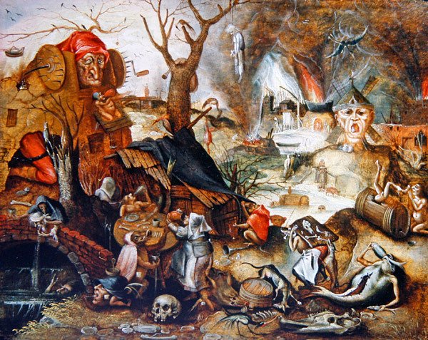 地狱的幻象（板面油画） 作者 Jan（追随者）Mandijn