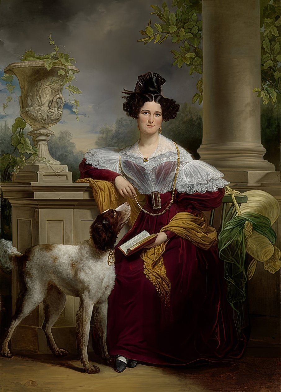 Alida Christina Assink的肖像。 1833年 作者 扬·亚当·詹索恩·克鲁塞曼