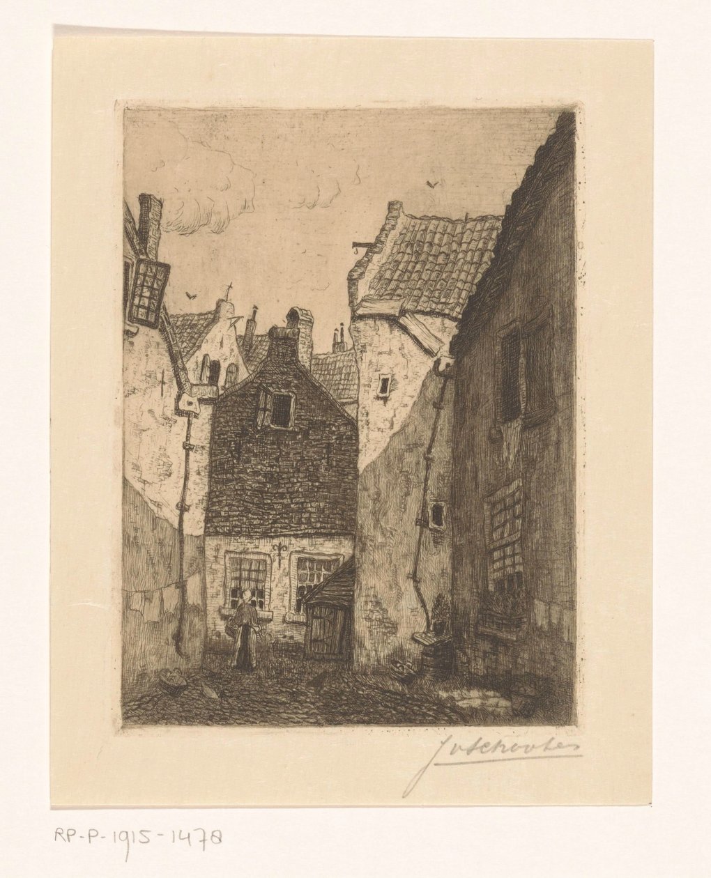 庭院 作者 Jan Antonius van Schooten（艺术家签名）