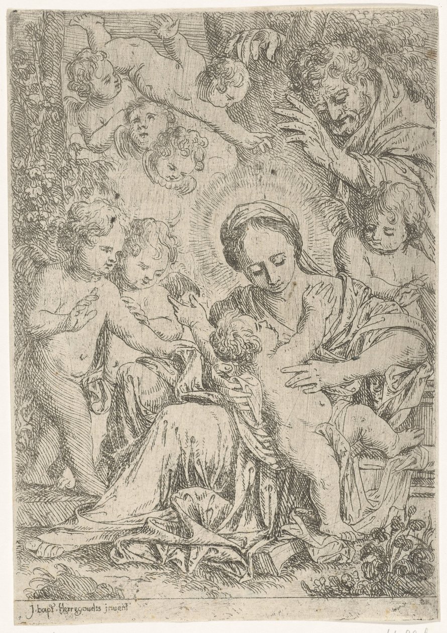 神圣家族与天使 作者 Jan Baptist Herregouts