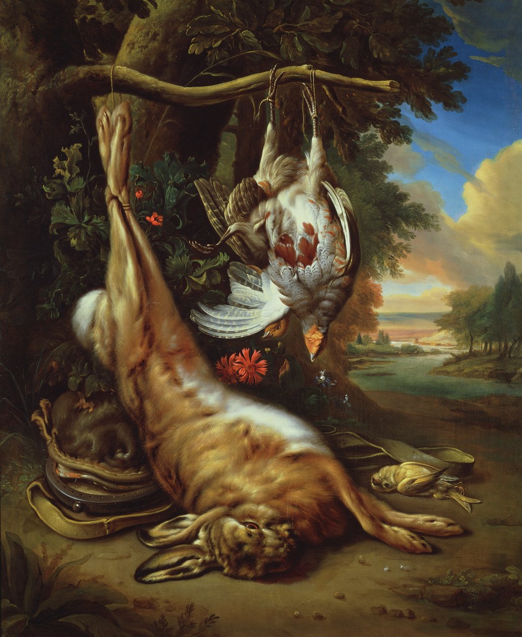 游戏的静物 作者 Jan Baptist Weenix