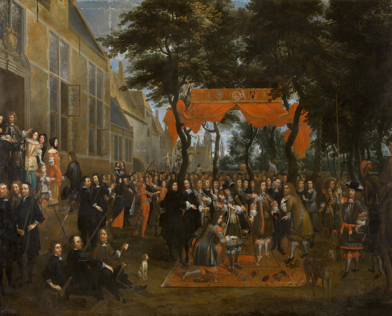 接待查理二世及其兄弟 作者 扬·巴蒂斯特（Jan Baptist van van Meunincxhove）