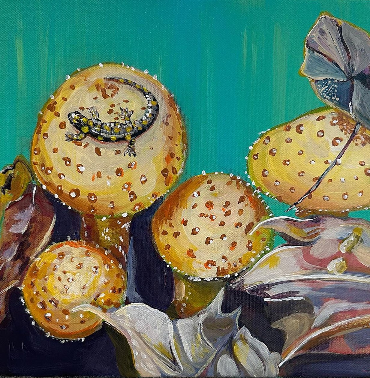 森林地板，2023 年（丙烯酸画布） 作者 扬·巴尔佐蒂尼