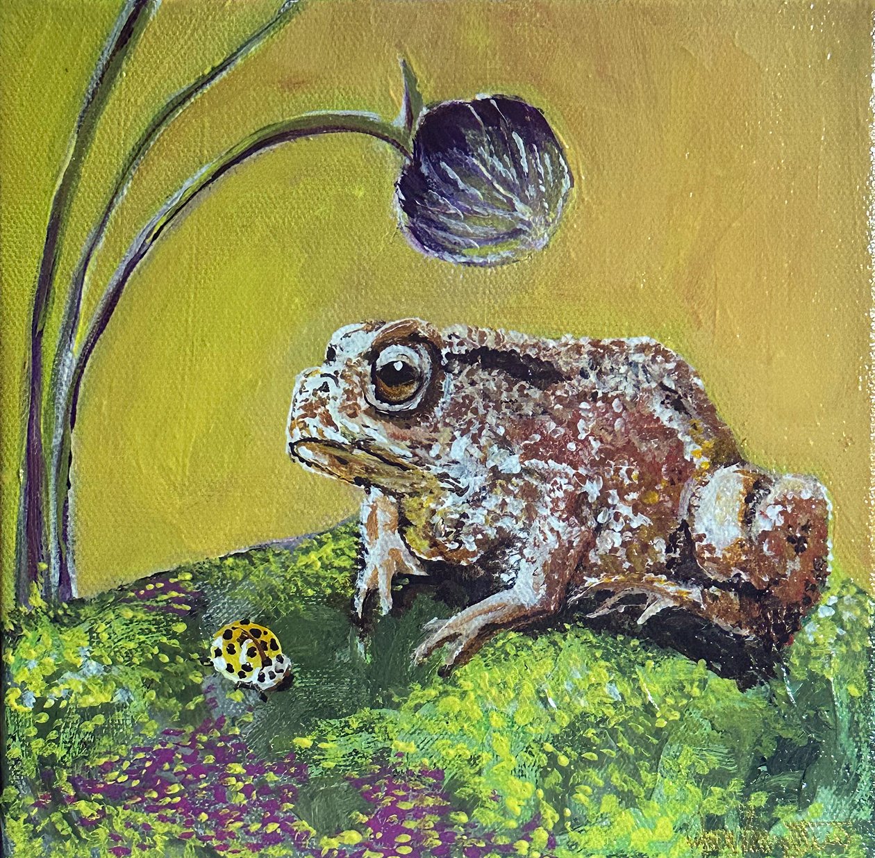 蟾蜍，2023 年（丙烯酸画布） 作者 扬·巴尔佐蒂尼