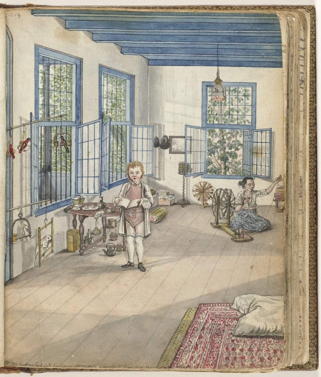 布兰德斯”儿子约翰尼和奴隶弗洛拉旋转，1784年 作者 简·布兰德斯
