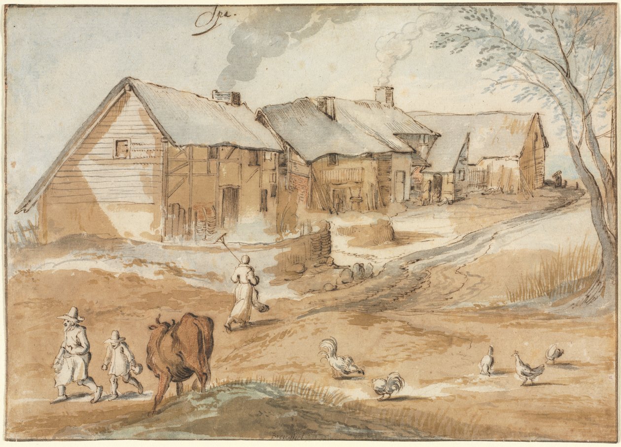 水疗中心景观c。 1619。 作者 简·布鲁格（Jan Brueghel）