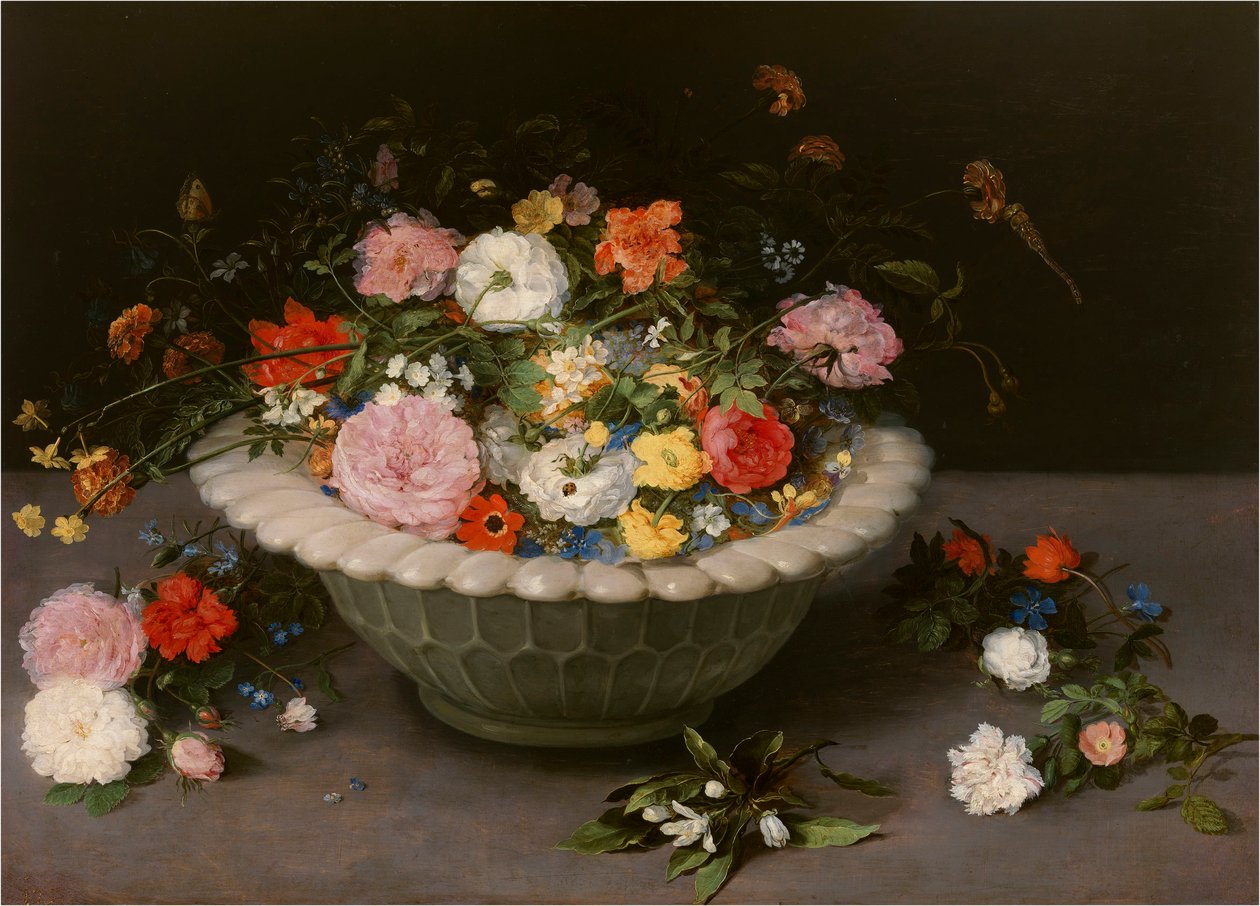 花瓶，1615年。 作者 简·布鲁格（Jan Brueghel）