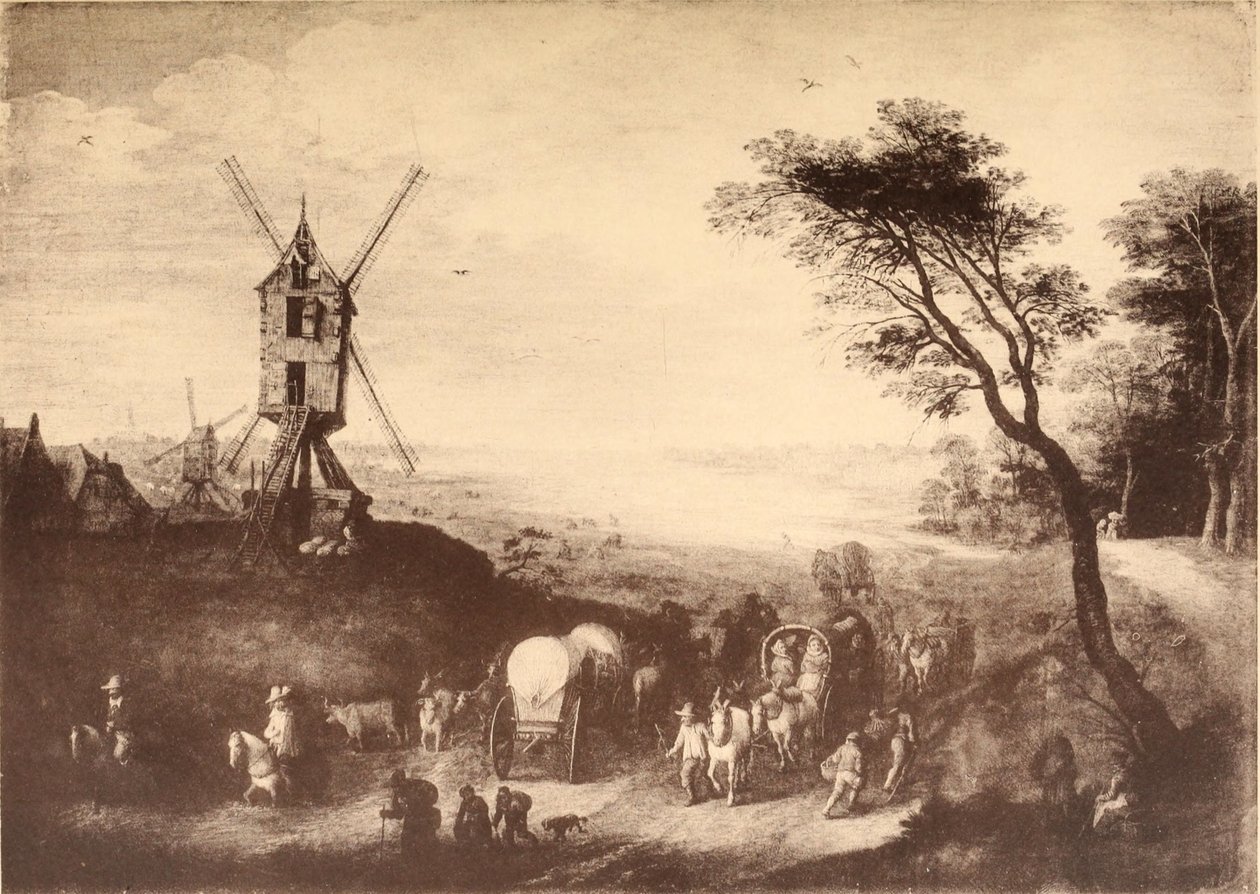 风车景观 作者 简·布鲁格（Jan Brueghel）