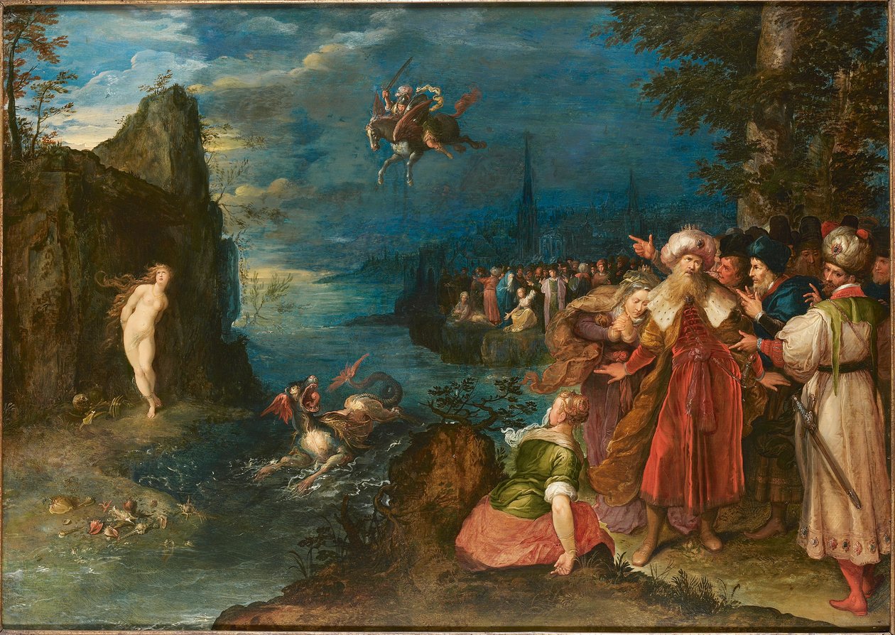 珀尔修斯解救安德洛米达，约1600-1610。 作者 简·布鲁格（Jan Brueghel）