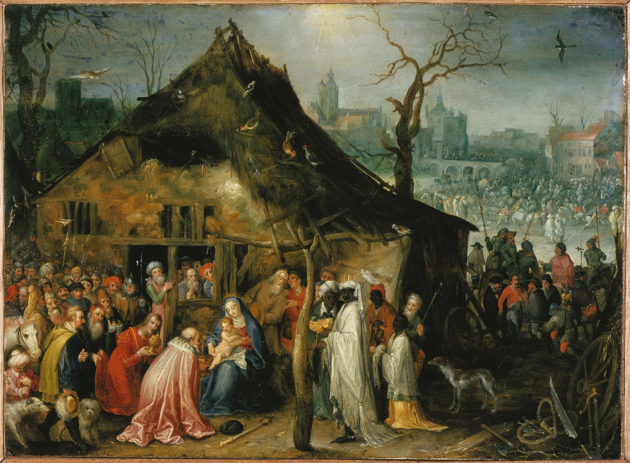 Magi的崇拜》，1598-1599年。 作者 简·布鲁格（Jan Brueghel）