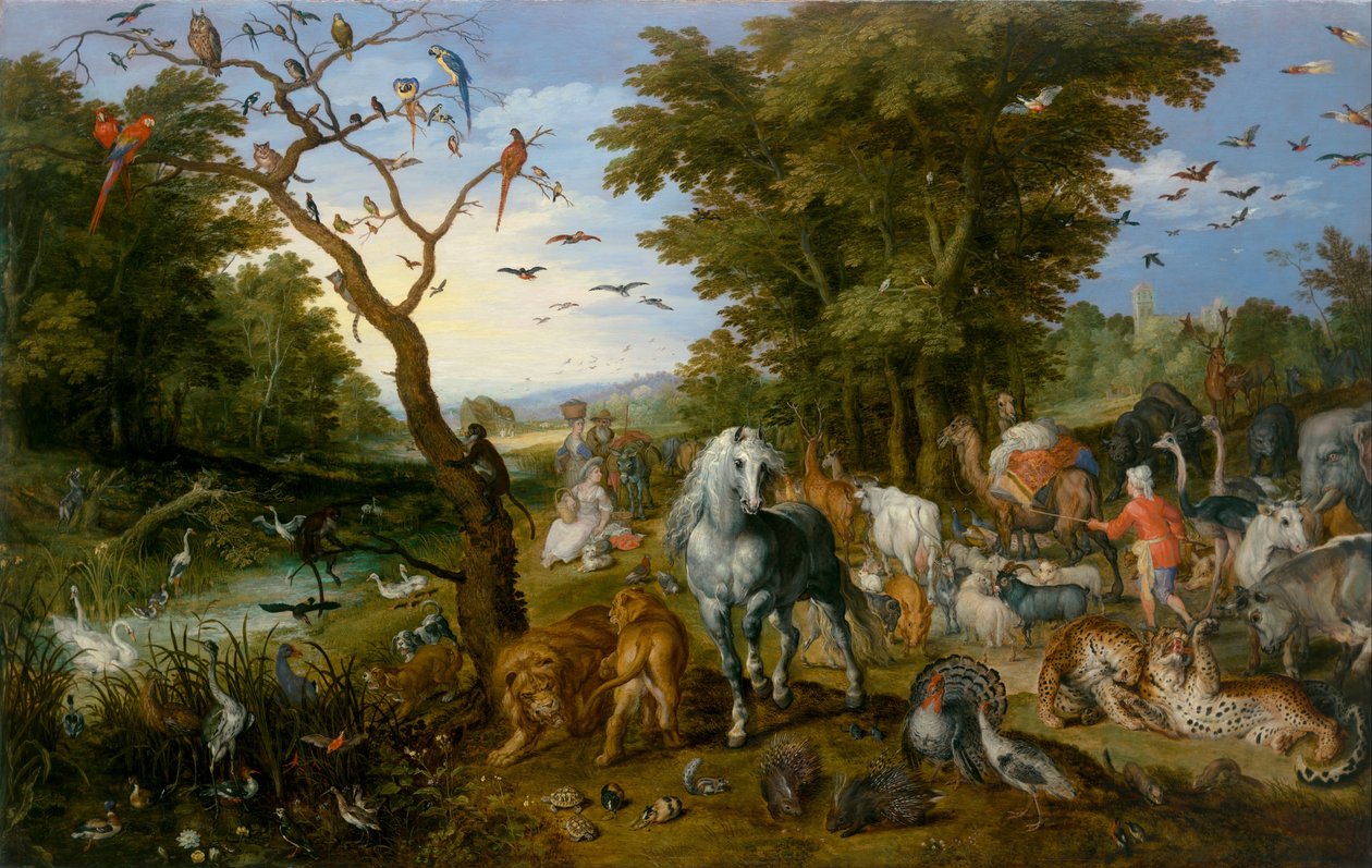 动物进入诺亚方舟 作者 简·布鲁格（Jan Brueghel）