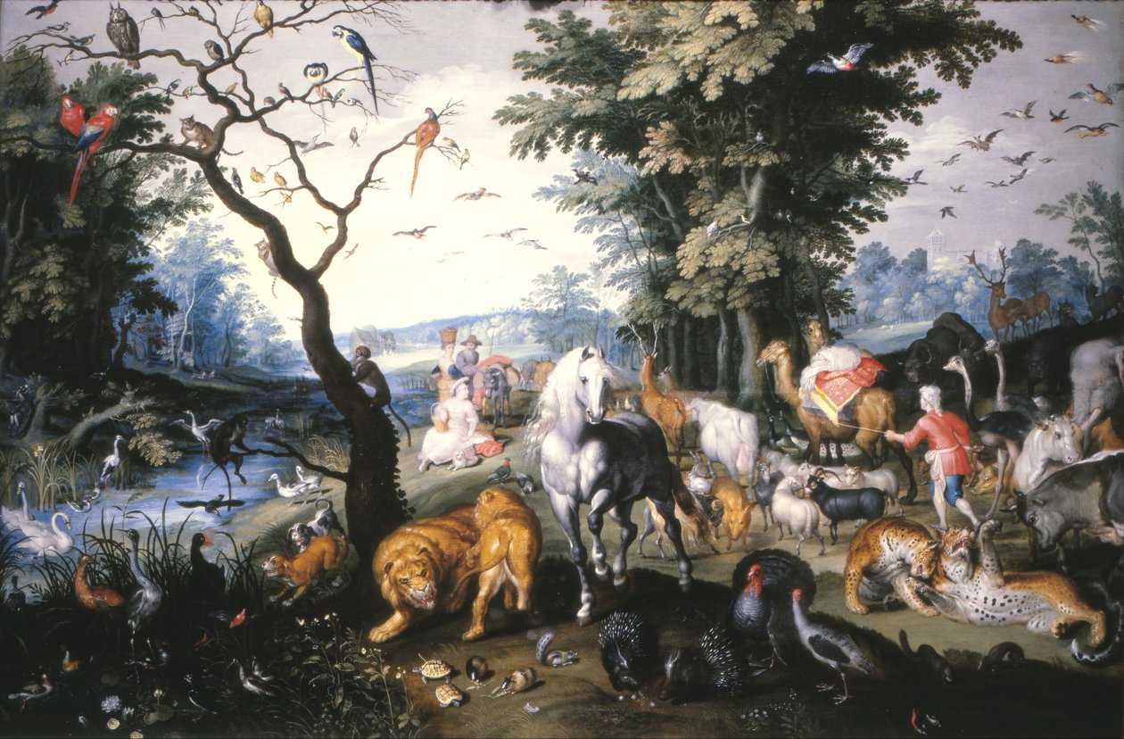 进入诺亚方舟的动物 作者 扬·布鲁格（Jan Brueghel）