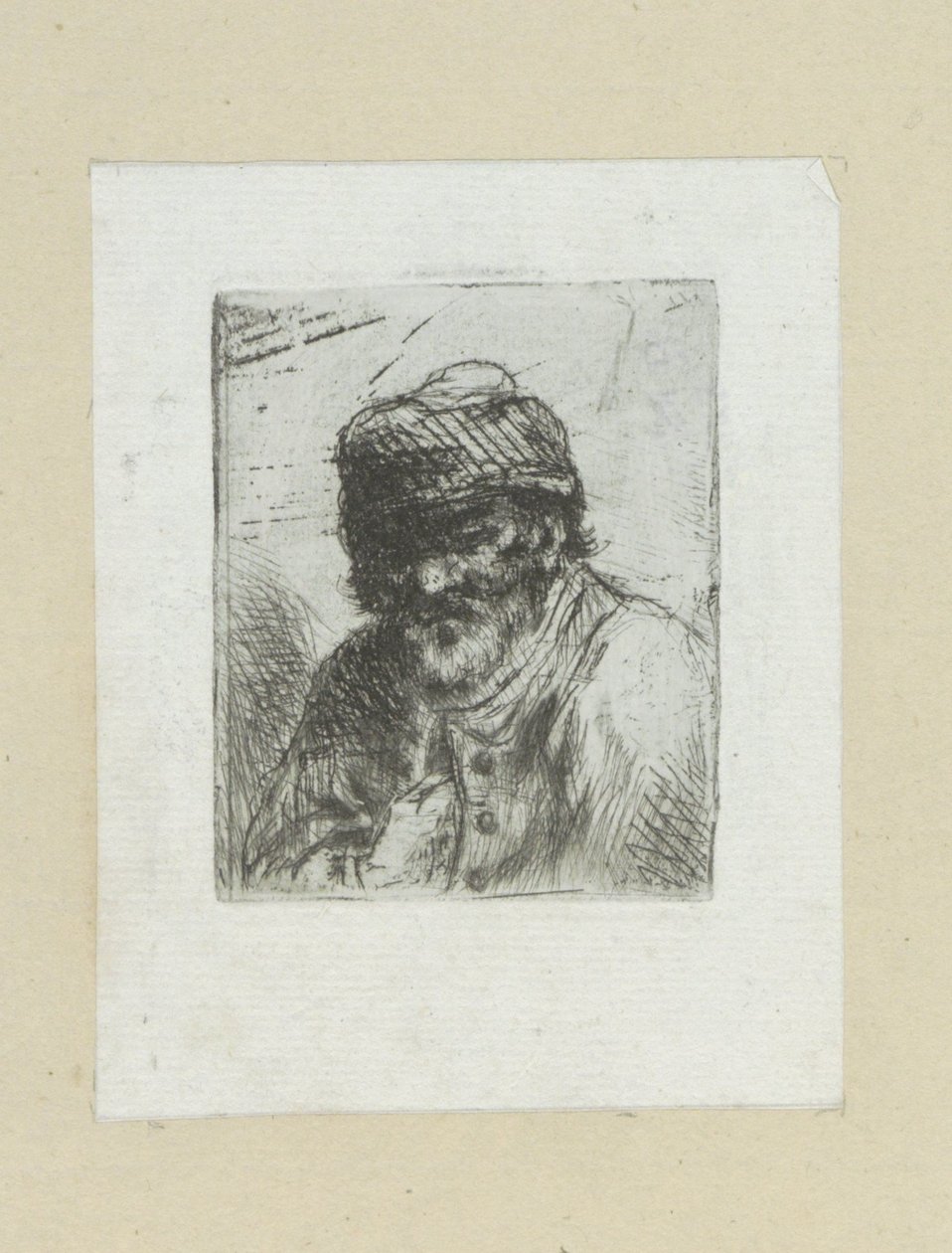Bebaarde oude man met muts
约翰-夏隆的蚀刻版画全集》/ Oeuvre Complette des Eaux Fortes par Jean Chalon（丛书名） 作者 扬·沙隆