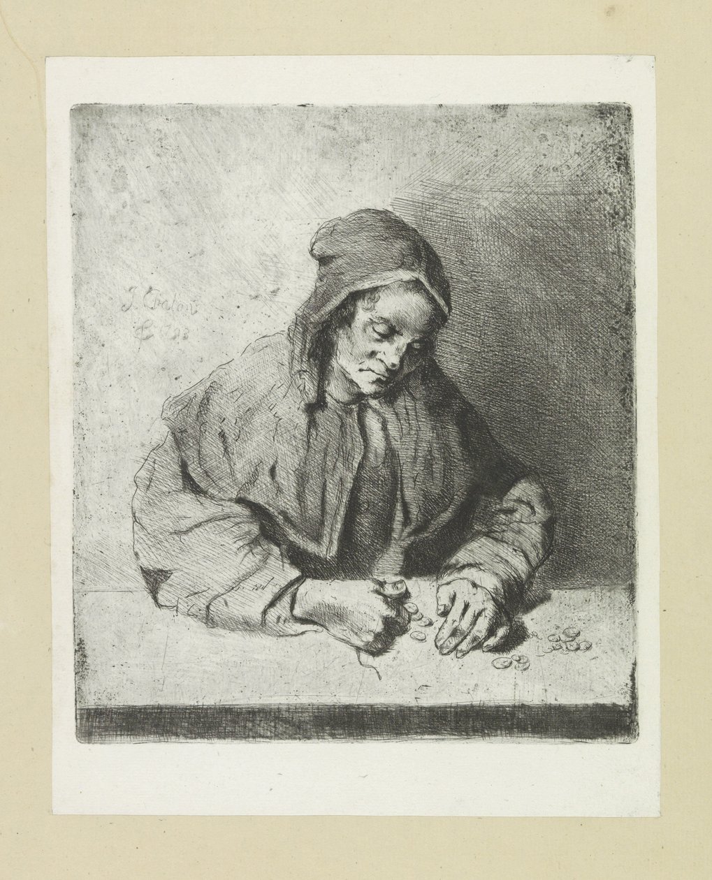 Vrouw die geld telt
约翰-夏隆的蚀刻画全集 / Oeuvre Complette des Eaux Fortes par Jean Chalon（丛书名） 作者 扬·沙隆
