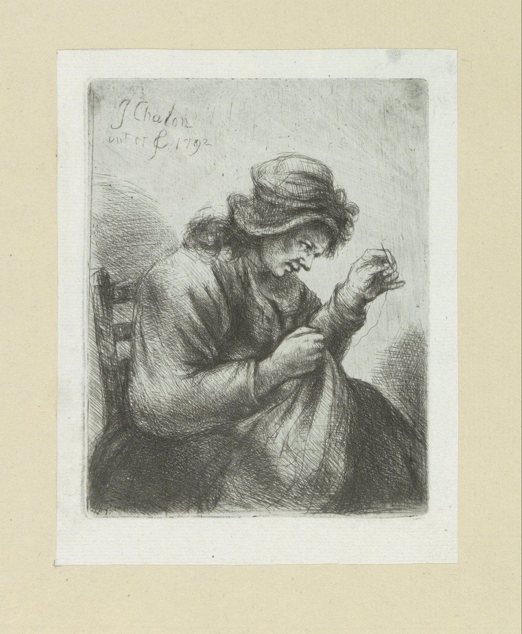 Vrouw met naald en draad
约翰-夏隆的蚀刻画全集》/《让-夏隆的蚀刻画全集》（丛书名） 作者 扬·沙隆