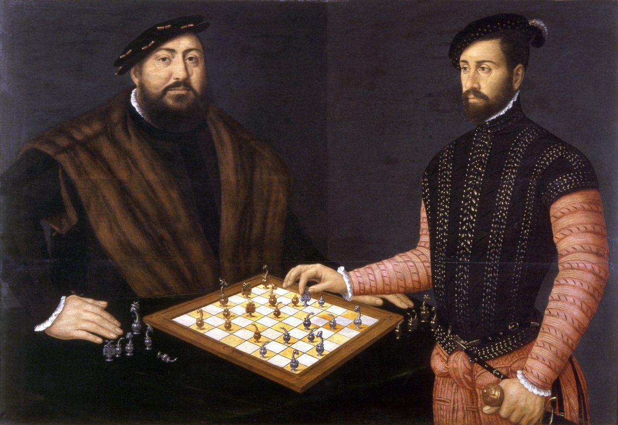 1552年，约翰弗雷德里克（Magderimous）下棋 作者 扬·科尼利斯·维梅恩