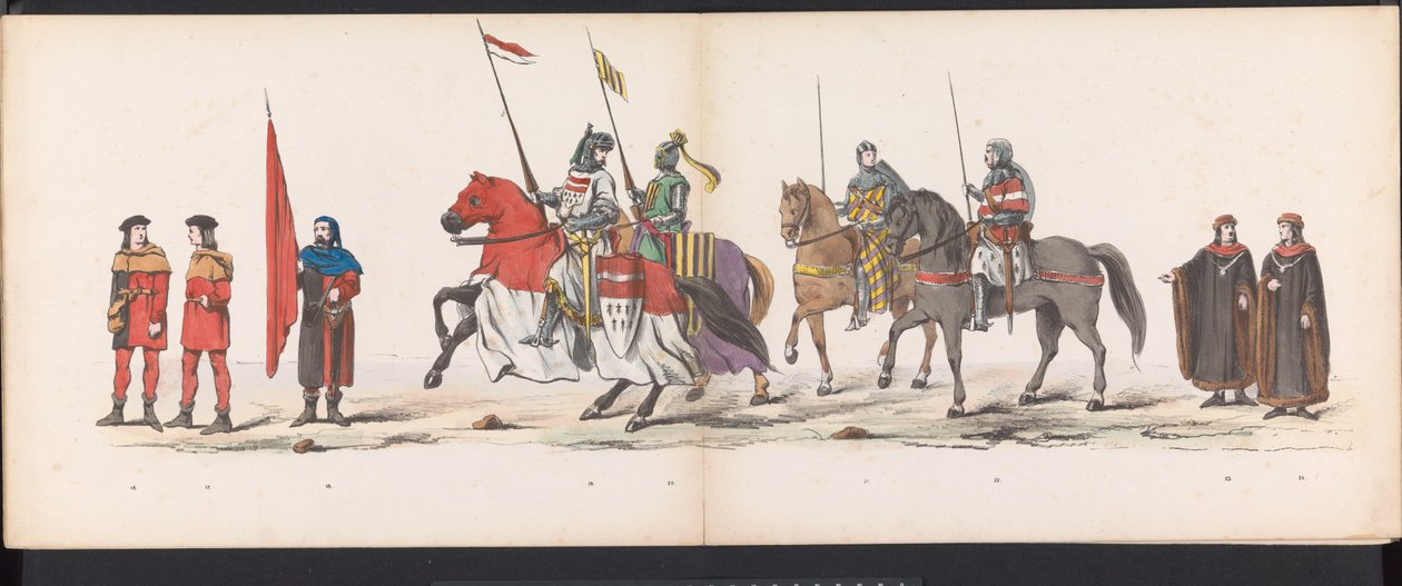 莱顿学生化妆舞会，1865 年（图版 2）
1865 年 6 月 6 日，为庆祝莱顿大学建校 290 周年，莱顿学生团成员举行了盛装游行，描绘了：荷兰人进入莱顿大学的场景。 作者 扬·丹尼尔·科内利斯·卡雷尔·威廉·康斯坦·雷贝克男爵