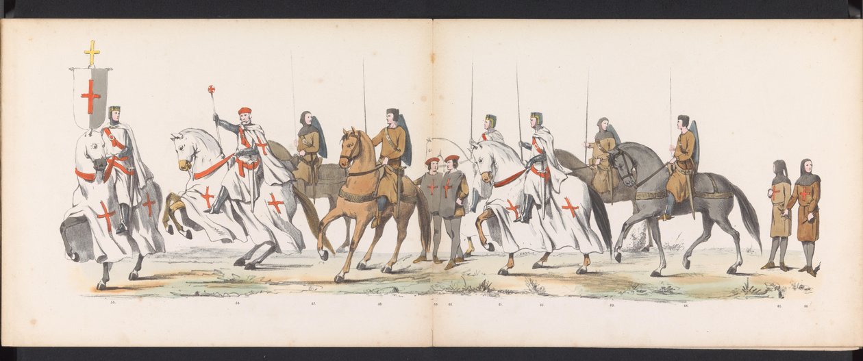 莱顿学生化妆舞会，1865 年（图版 5）
1865 年 6 月 6 日，莱顿学生团成员为庆祝莱顿大学建校 290 周年而举行的化装游行，描绘了：荷兰人进入大学的情景 作者 扬·丹尼尔·科内利斯·卡雷尔·威廉·康斯坦·雷贝克男爵