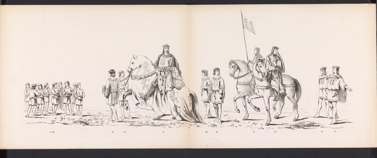 莱顿学生化妆舞会，1865 年（图版 7）
1865 年 6 月 6 日，莱顿学生团成员为庆祝莱顿大学建校 290 周年而举行的化装游行，描绘了：荷兰人进入大学的情景 作者 扬·丹尼尔·科内利斯·卡雷尔·威廉·康斯坦·雷贝克男爵
