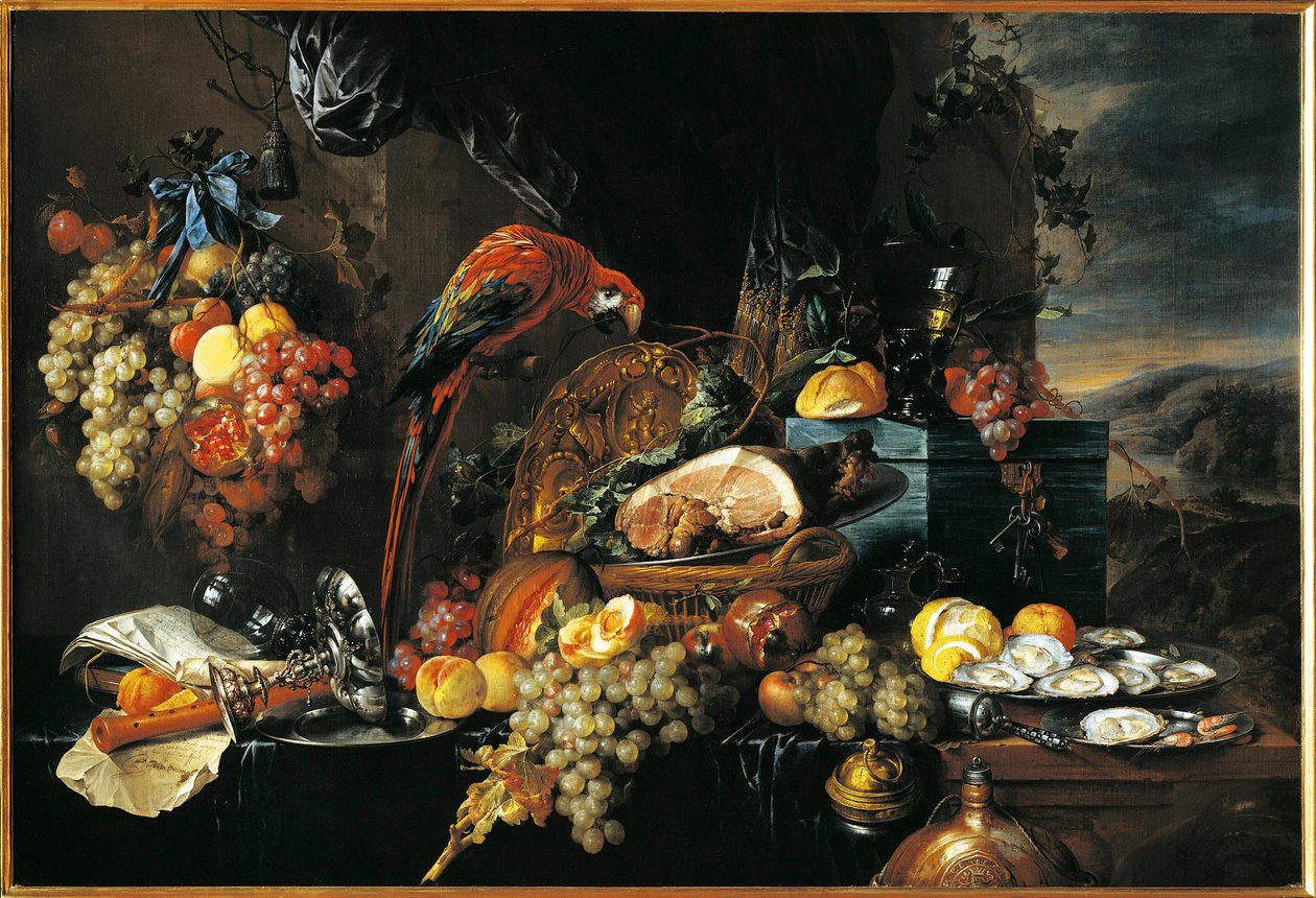 Jan Davidsz de Heem的静物画 作者 扬·戴维兹·德·海姆（Jan Davidsz de Heem）