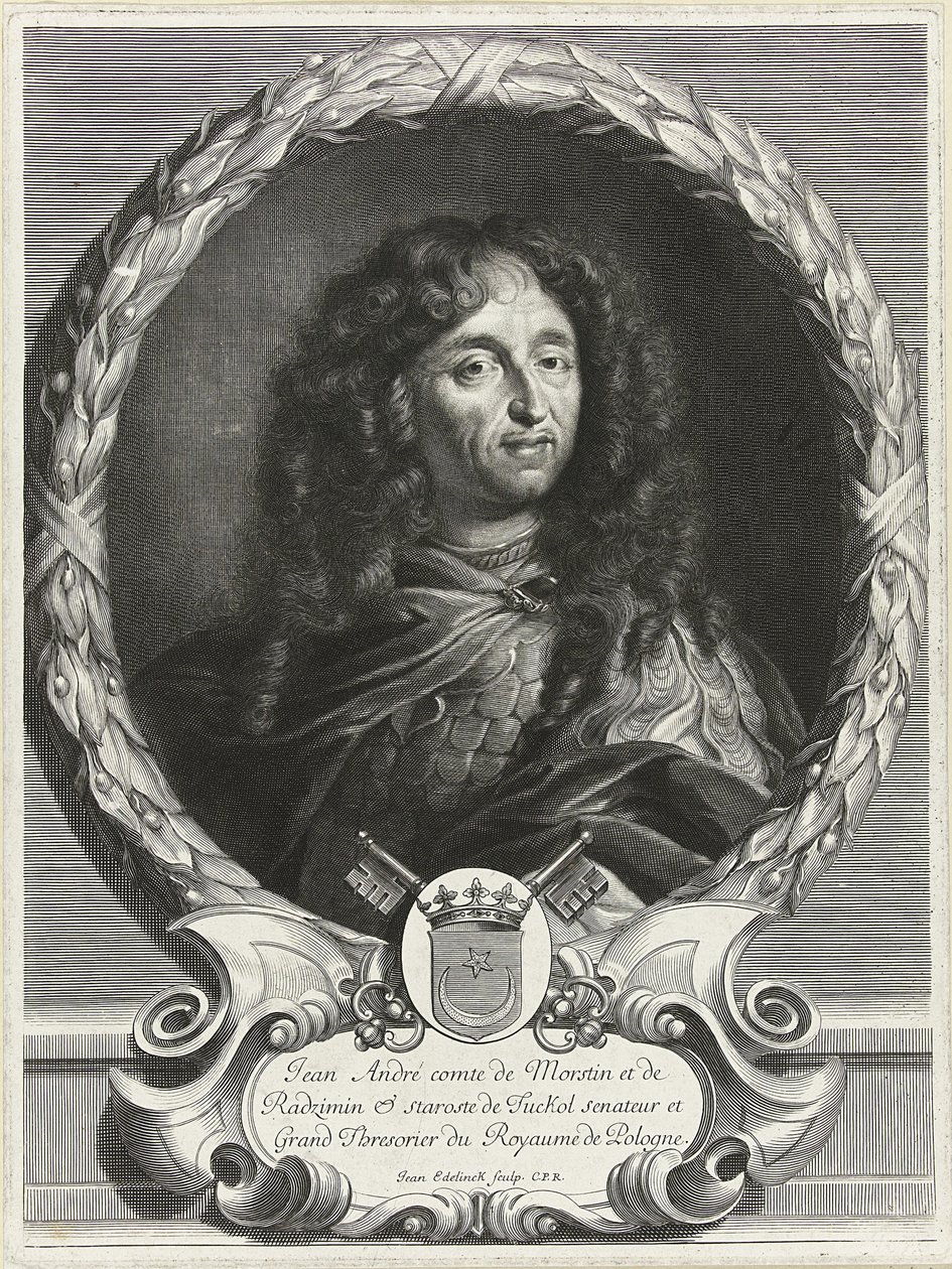 诗人Jan Andrzej Morsztyn 1621-1693的肖像，1670年代 作者 简·爱德林克