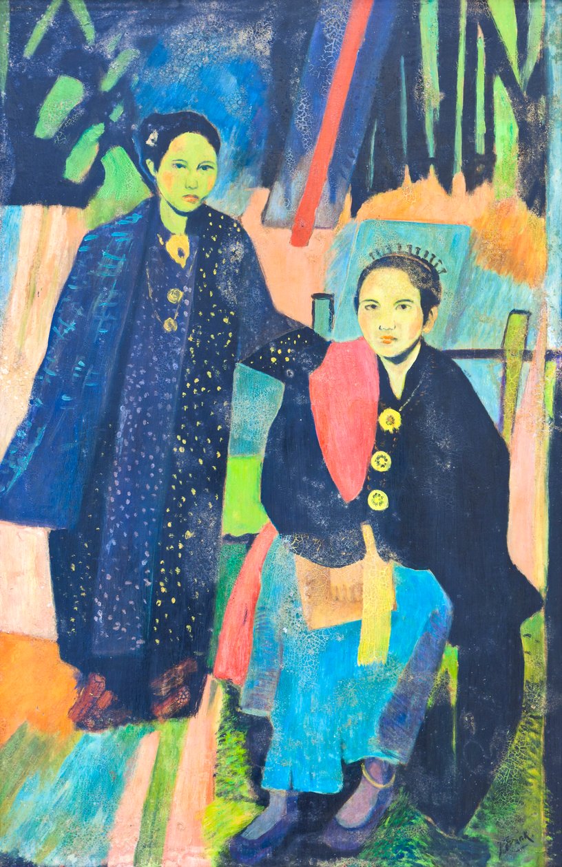 苏拉威西妇女肖像（船上油画） 作者 Jan Frank Niemantsverdriet