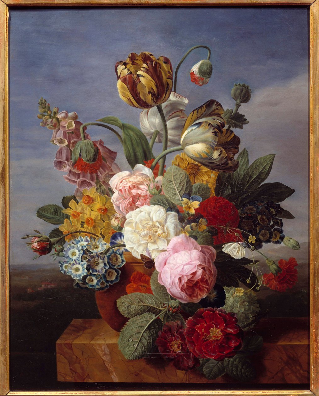 Jan Frans Van Dael (1764-1840) (ec.flam.) 1810 Dim. 画的花瓶里的花。 0,62x0,49 m 奥尔良，美术博物馆 作者 扬·弗兰斯·范达尔