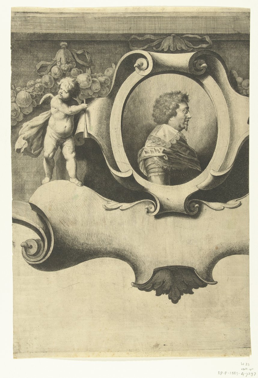 布雷达之围（附腓特烈-亨利肖像的纸张），1637 年 作者 扬·格里兹（Jan Gerritsz）。范布朗克霍斯特