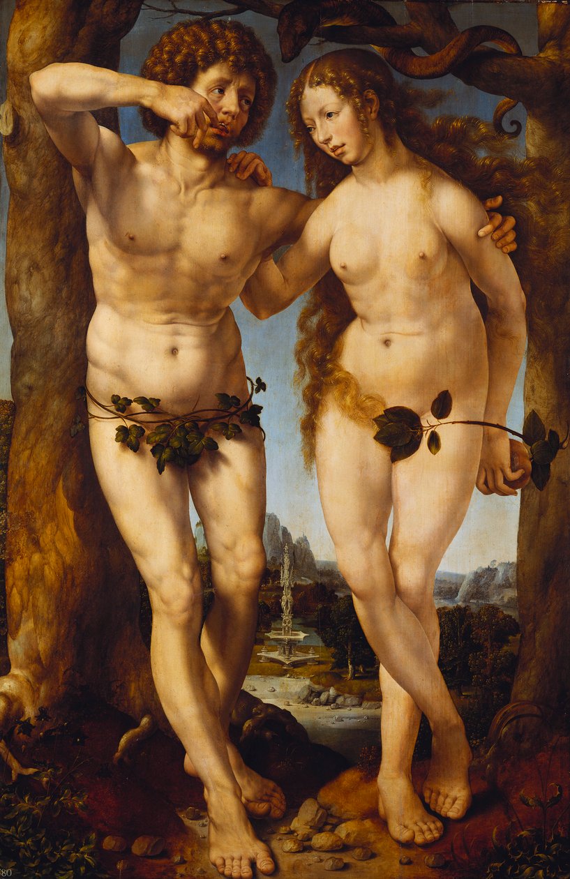 亚当和夏娃 作者 扬·高萨特（Jan Gossaert）