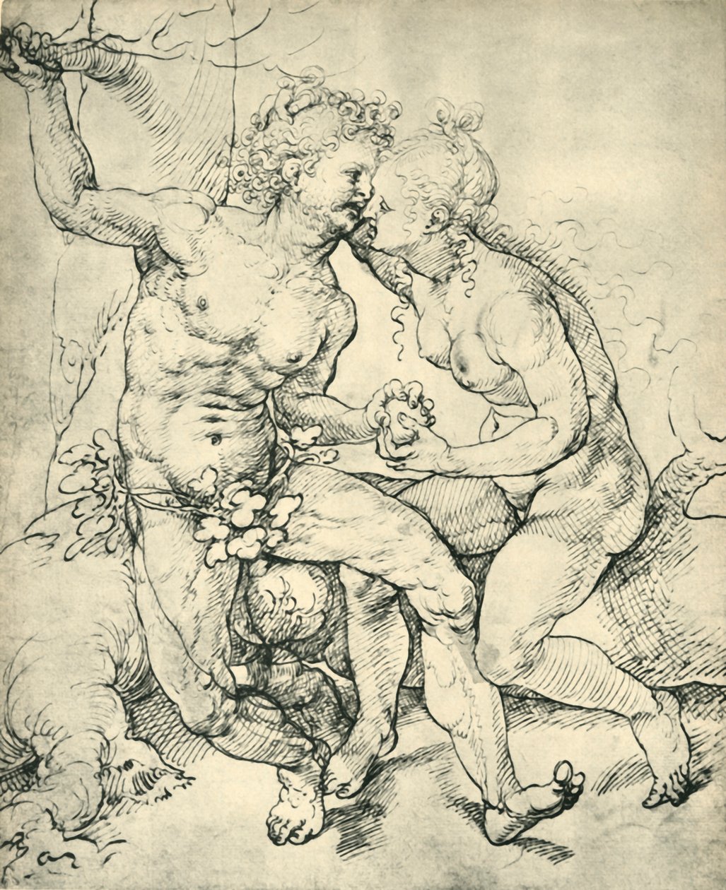 亚当和夏娃（1520-1525），1943年。 作者 扬·高萨特（Jan Gossaert）