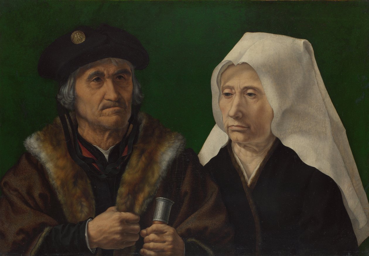 一对老年夫妇c。 1520 作者 扬·高萨特（Jan Gossaert）