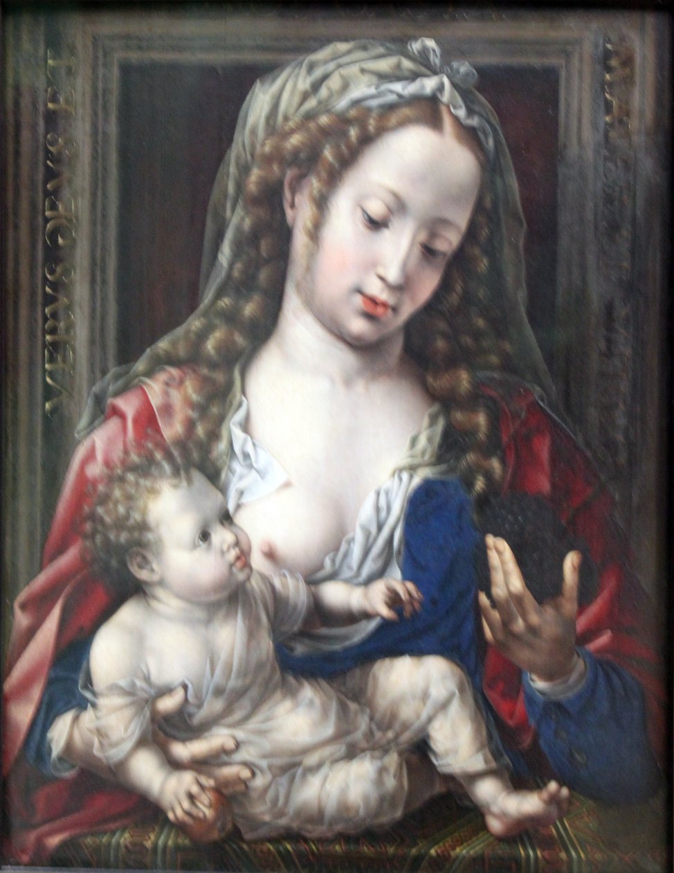 德语：Maria mit dem Kind 玛丽与基督之子 作者 扬·高萨特（Jan Gossaert）