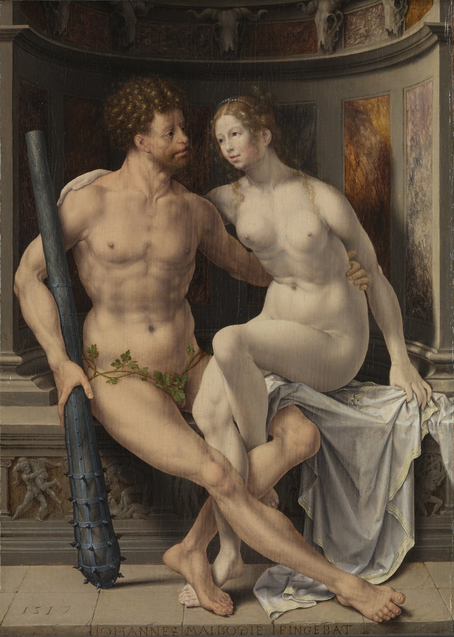 Hercules和Deianeira，1517（小组） 作者 扬·高萨特（Jan Gossaert）