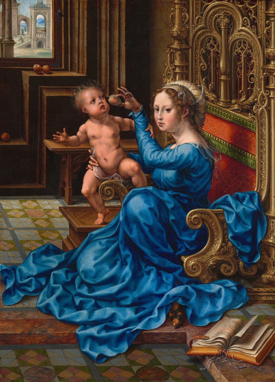 圣母与儿童，约1532年。 作者 扬·高萨特（Jan Gossaert）