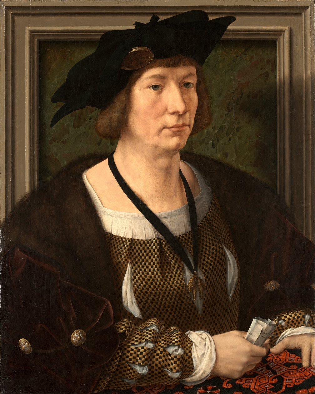 拿骚-布雷达亨利三世的肖像1483-1538 作者 扬·高萨特（Jan Gossaert）