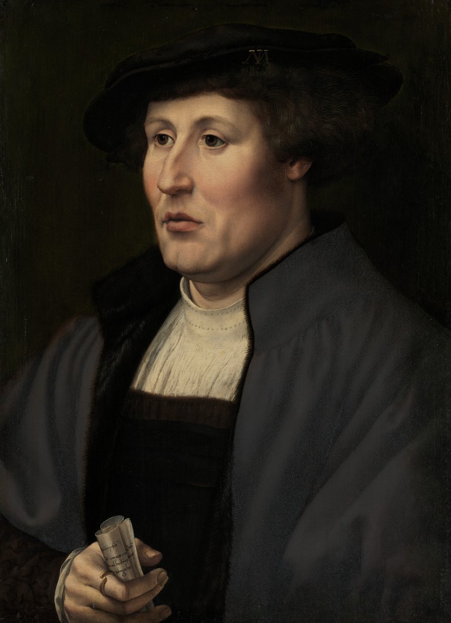 一个男人的肖像，约。 1520至1525年。 作者 扬·高萨特（Jan Gossaert）