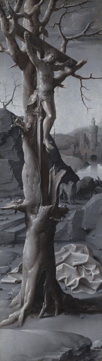 圣杰罗姆忏悔者[左面板]，约1509-1512。 作者 扬·高萨特（Jan Gossaert）
