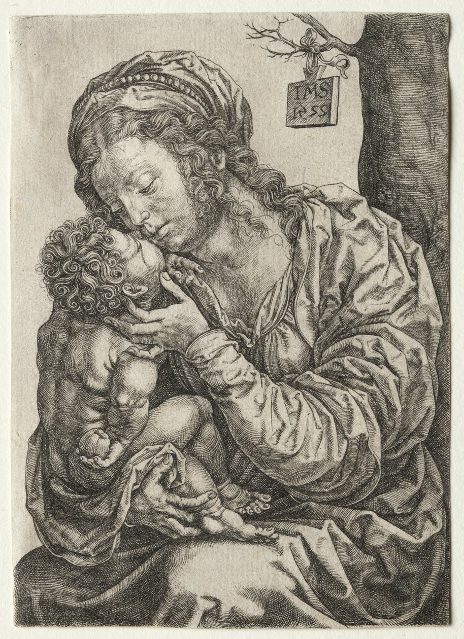 1522年，坐在树脚下的处女。 作者 扬·高萨特（Jan Gossaert）