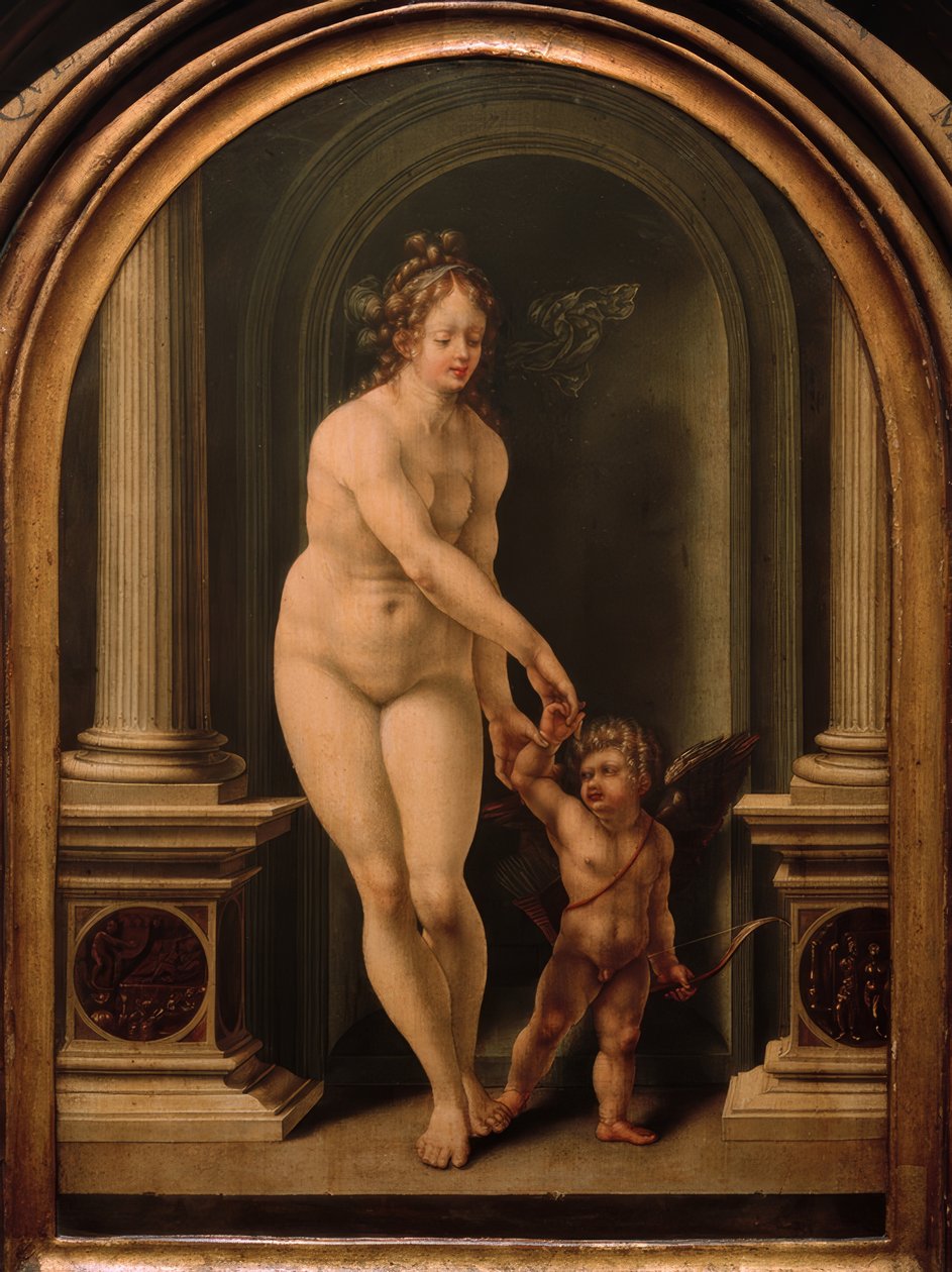 维纳斯和丘比特 作者 扬·高萨特（Jan Gossaert）